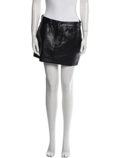 Pre-owned Agolde Mini Skirt In Black