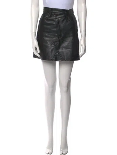 Pre-owned Agolde Mini Skirt In Black