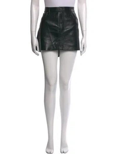 Pre-owned Agolde Mini Skirt In Black