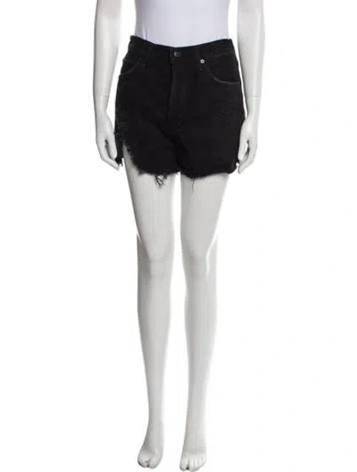 Pre-owned Agolde Mini Skirt In Black