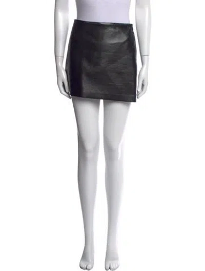 Pre-owned Agolde Mini Skirt In Black