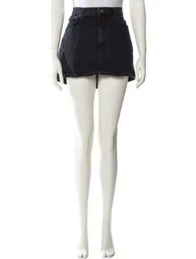 Pre-owned Agolde Mini Skirt In Black