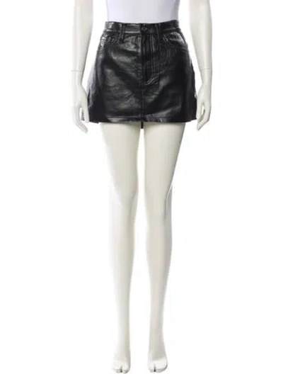 Pre-owned Agolde Mini Skirt In Black