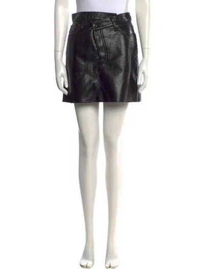 Pre-owned Agolde Mini Skirt In Black