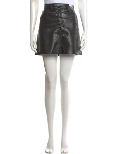 Pre-owned Agolde Mini Skirt In Black