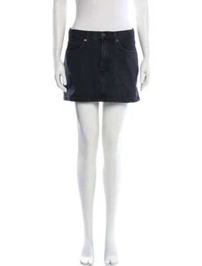 Pre-owned Agolde Mini Skirt In Black