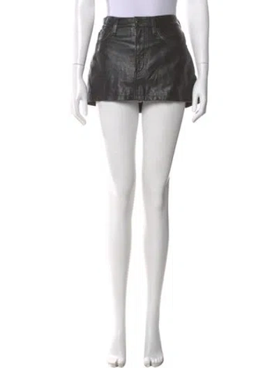 Pre-owned Agolde Mini Skirt In Black