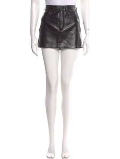 Pre-owned Agolde Mini Skirt In Black