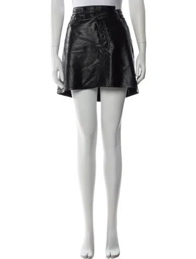 Pre-owned Agolde Mini Skirt In Black