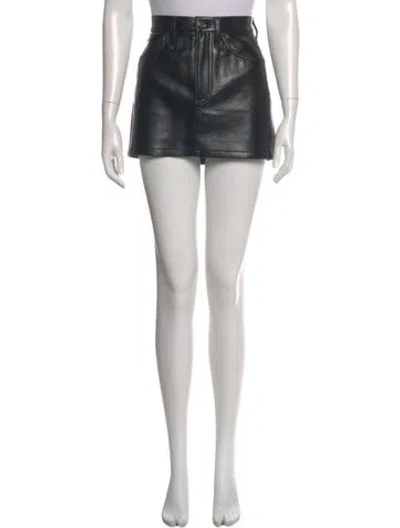 Pre-owned Agolde Mini Skirt In Black