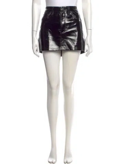 Pre-owned Agolde Mini Skirt In Black