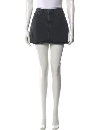 Pre-owned Agolde Mini Skirt In Black