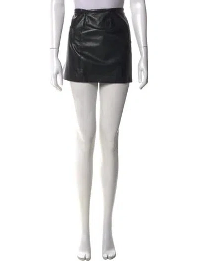 Pre-owned Agolde Mini Skirt In Black