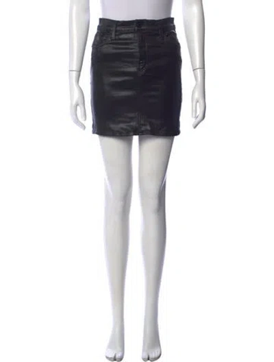 Pre-owned Agolde Mini Skirt In Black