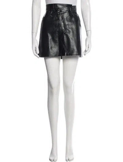Pre-owned Agolde Mini Skirt In Black