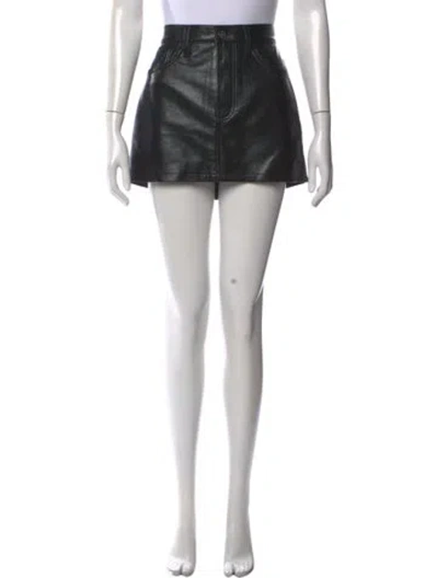 Pre-owned Agolde Mini Skirt In Black