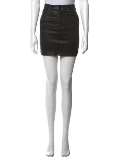 Pre-owned Agolde Mini Skirt In Black