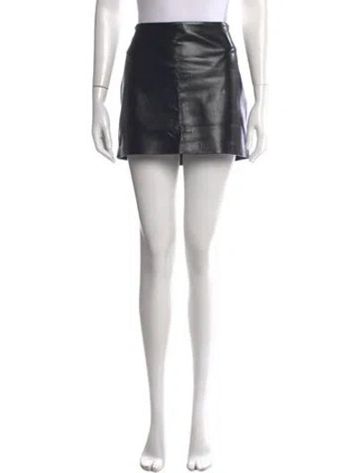 Pre-owned Agolde Mini Skirt In Black