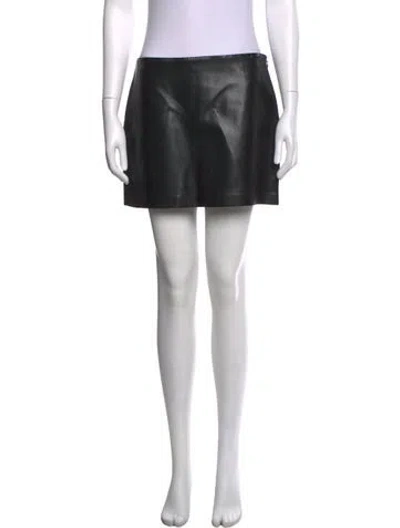 Pre-owned Agolde Mini Skirt In Black