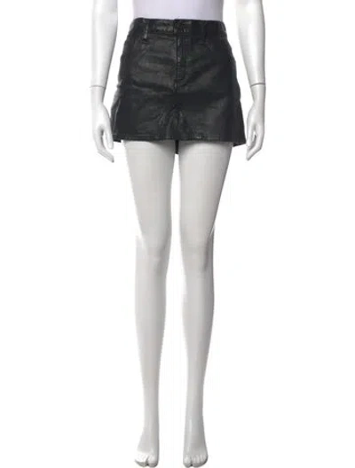 Pre-owned Agolde Mini Skirt In Black