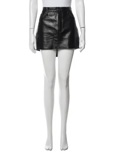 Pre-owned Agolde Mini Skirt In Black