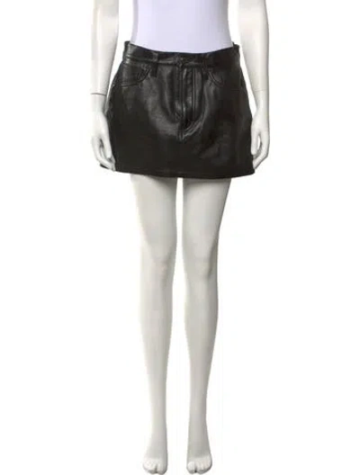 Pre-owned Agolde Mini Skirt In Black