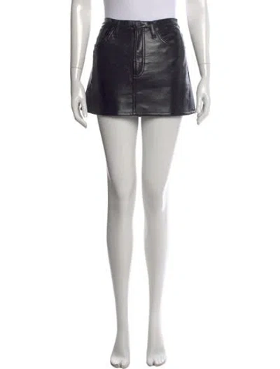 Pre-owned Agolde Mini Skirt In Black