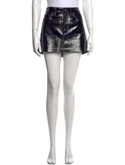 Pre-owned Agolde Mini Skirt In Black