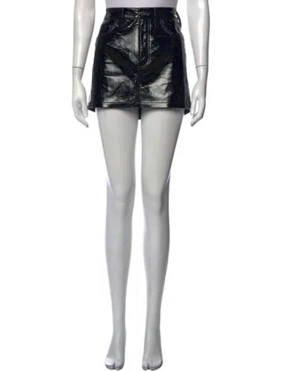Pre-owned Agolde Mini Skirt In Black