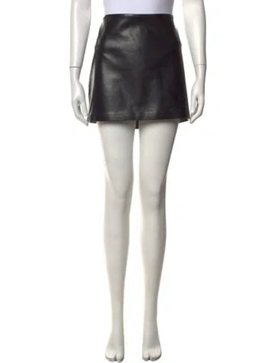 Pre-owned Agolde Mini Skirt In Black