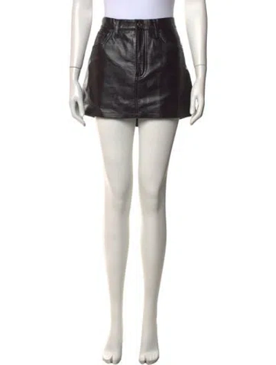 Pre-owned Agolde Mini Skirt In Black