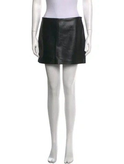 Pre-owned Agolde Mini Skirt In Black