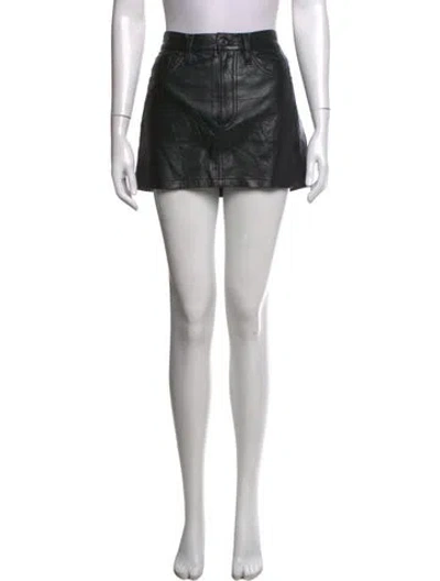 Pre-owned Agolde Mini Skirt In Black