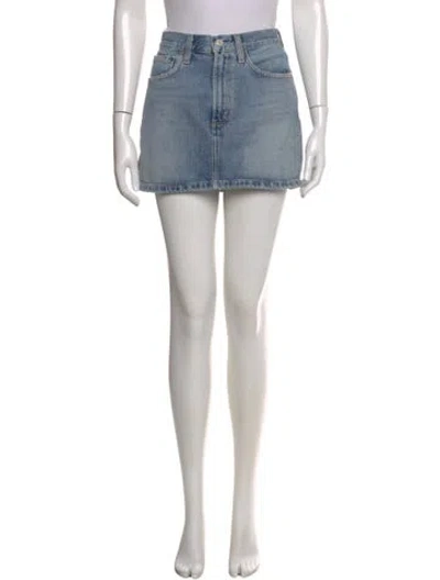 Pre-owned Agolde Mini Skirt In Blue
