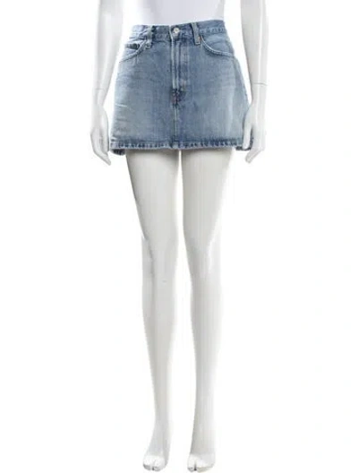 Pre-owned Agolde Mini Skirt In Blue