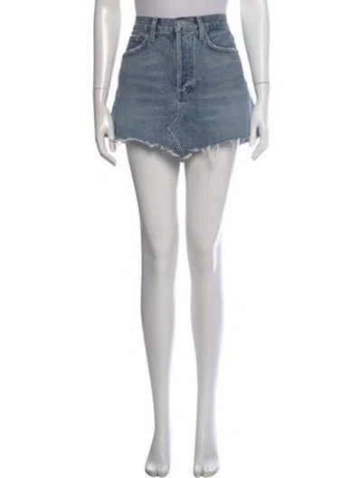 Pre-owned Agolde Mini Skirt In Blue