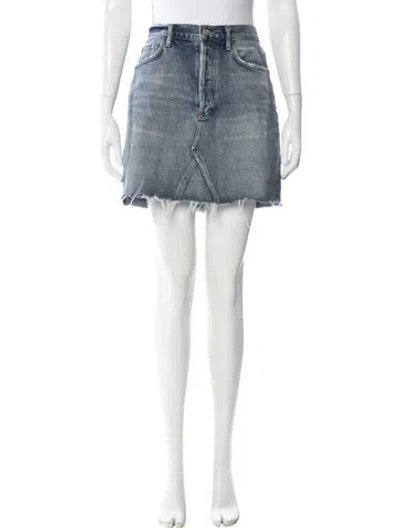 Pre-owned Agolde Mini Skirt In Blue