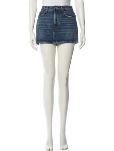 Pre-owned Agolde Mini Skirt In Blue