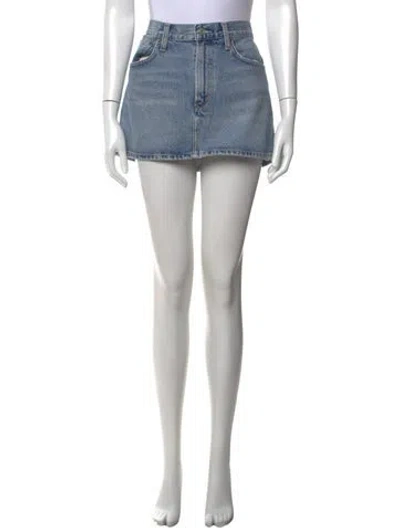 Pre-owned Agolde Mini Skirt In Blue