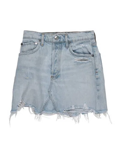 Pre-owned Agolde Mini Skirt In Blue