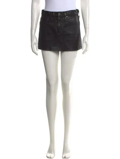 Pre-owned Agolde Mini Skirt In Grey