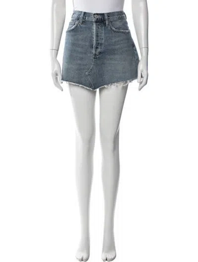 Pre-owned Agolde Mini Skirt In Multi