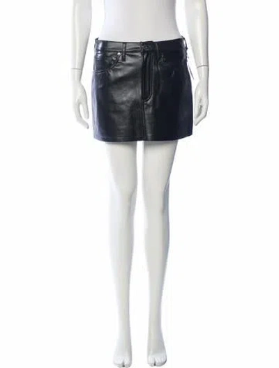 Pre-owned Agolde Mini Skirt In Neutral