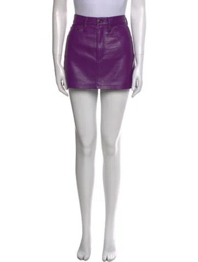 Pre-owned Agolde Mini Skirt In Purple