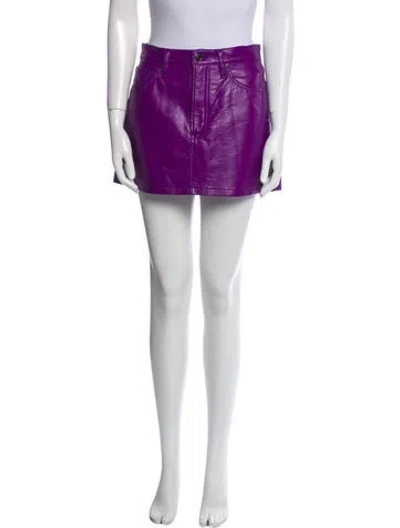 Pre-owned Agolde Mini Skirt In Purple