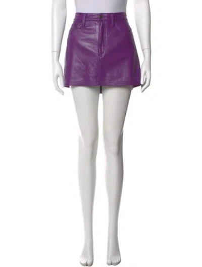 Pre-owned Agolde Mini Skirt In Purple