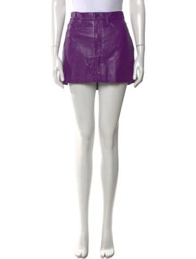 Pre-owned Agolde Mini Skirt In Purple