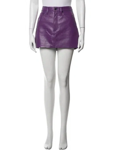 Pre-owned Agolde Mini Skirt In Purple