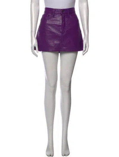 Pre-owned Agolde Mini Skirt In Purple