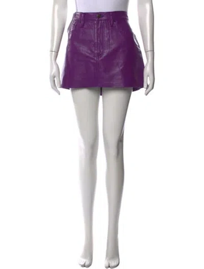 Pre-owned Agolde Mini Skirt In Purple